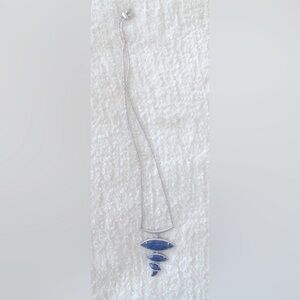 Kendra Scott blue & silver large necklace